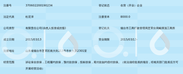 煙臺宏鵬非融資性擔(dān)保業(yè)務(wù)概述